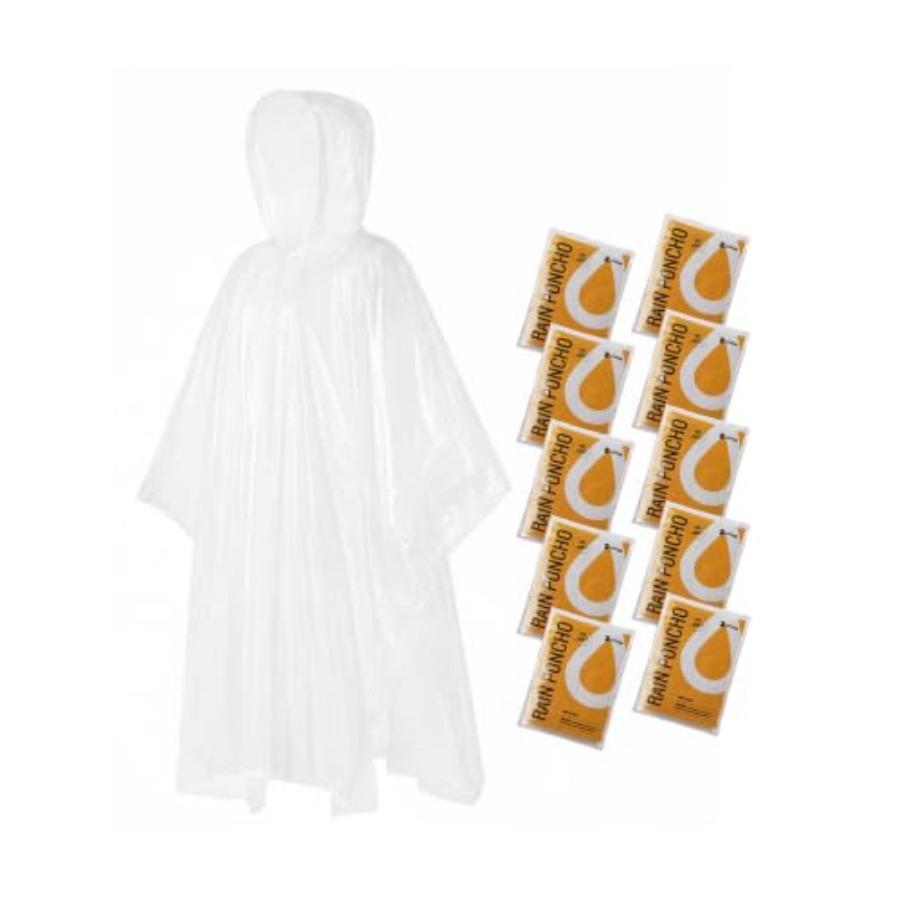 Emergency Poncho Rain - Одноразовые дождевики для взрослых, семейный набор