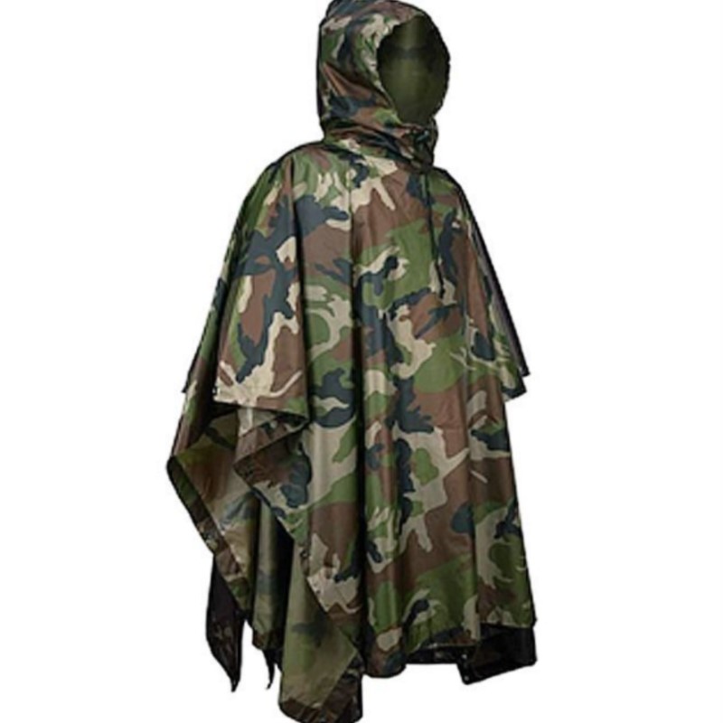 Emergency Poncho Rain - Тактический дождевик из ПВХ/ПУ с камуфляжным