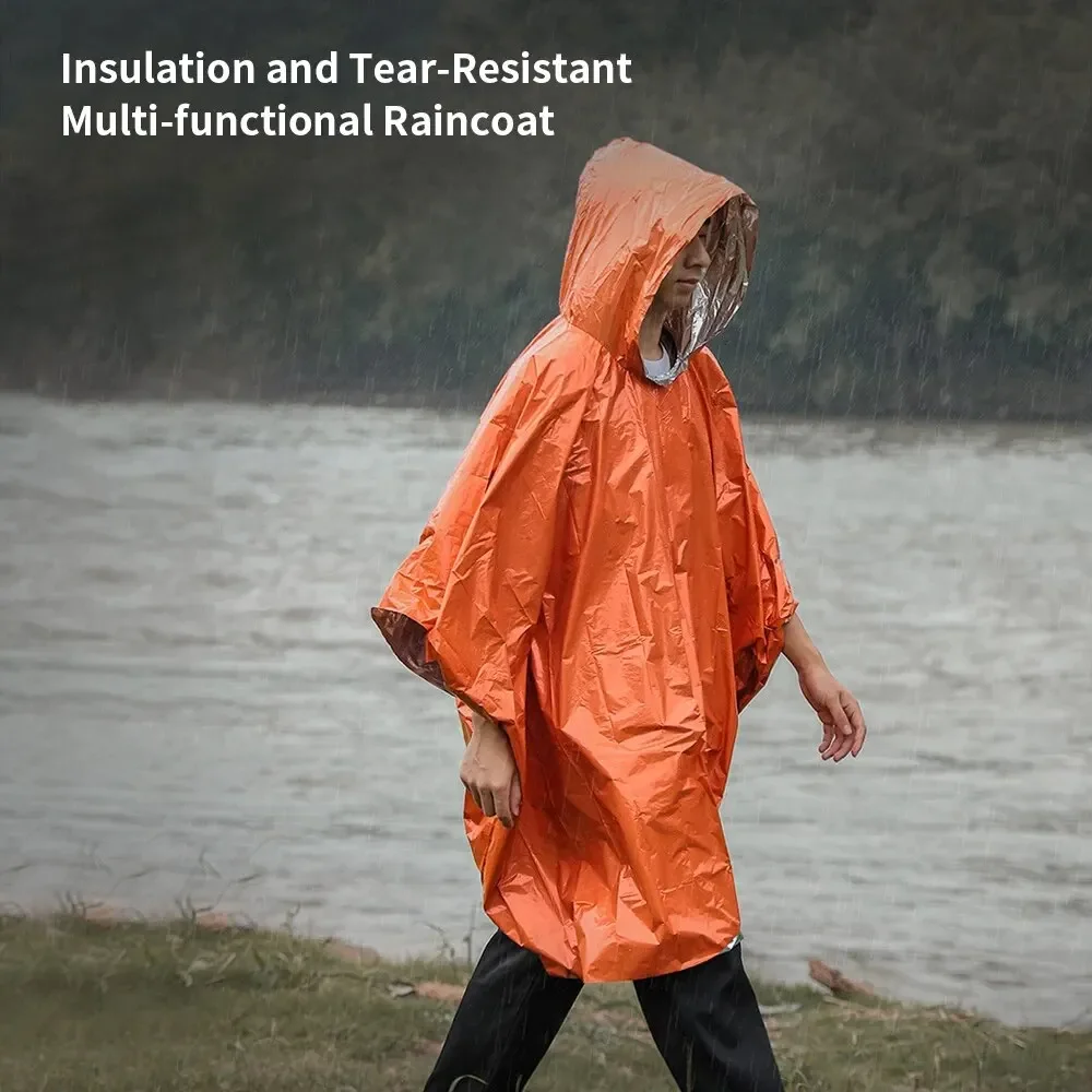 Emergency Poncho Rain - Аварийный плащ-пончо, водонепроницаемая одежда от дождя,
