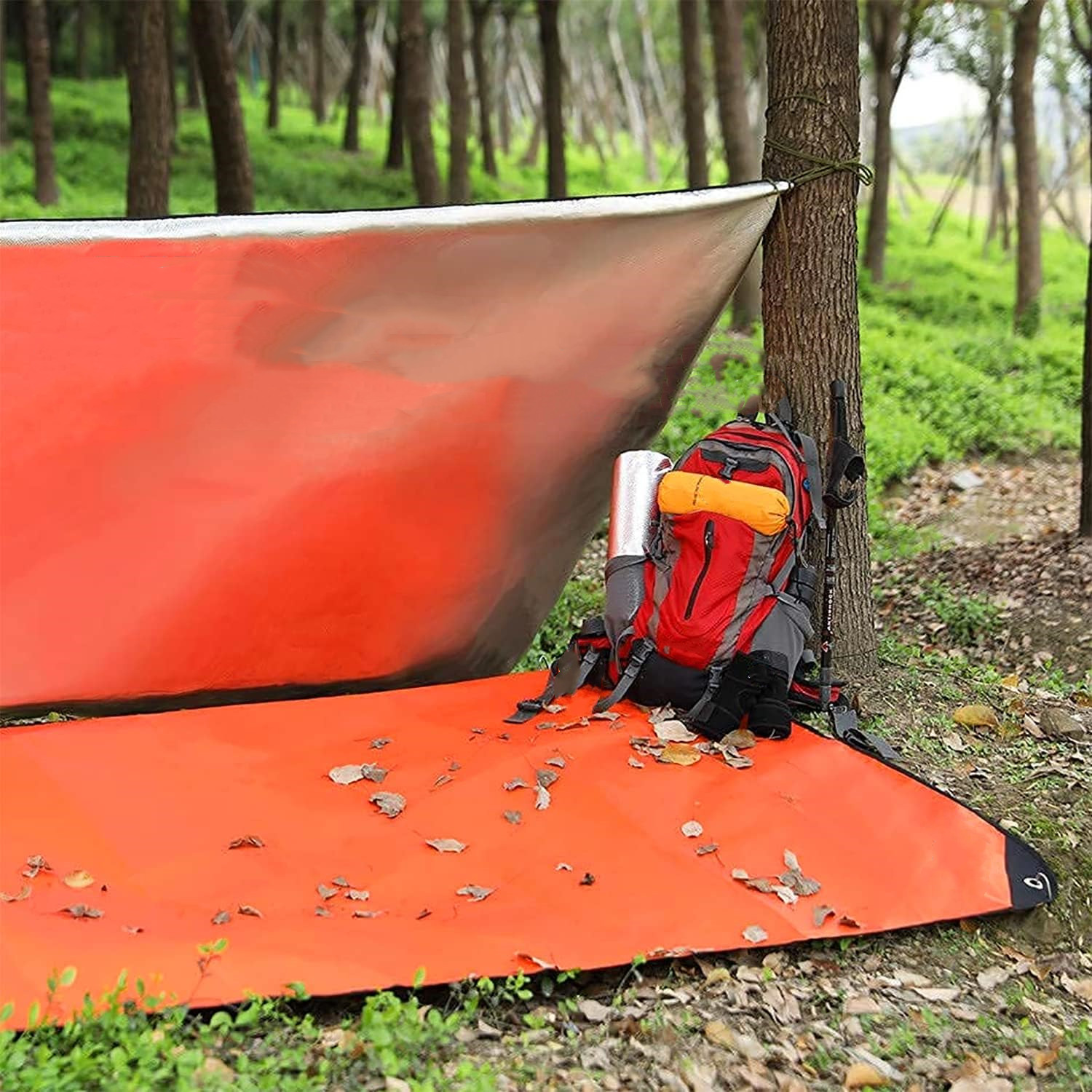 Survival Blanket Reflective - Сверхпрочное одеяло для выживания-изолированный теплоотражающий брезент.