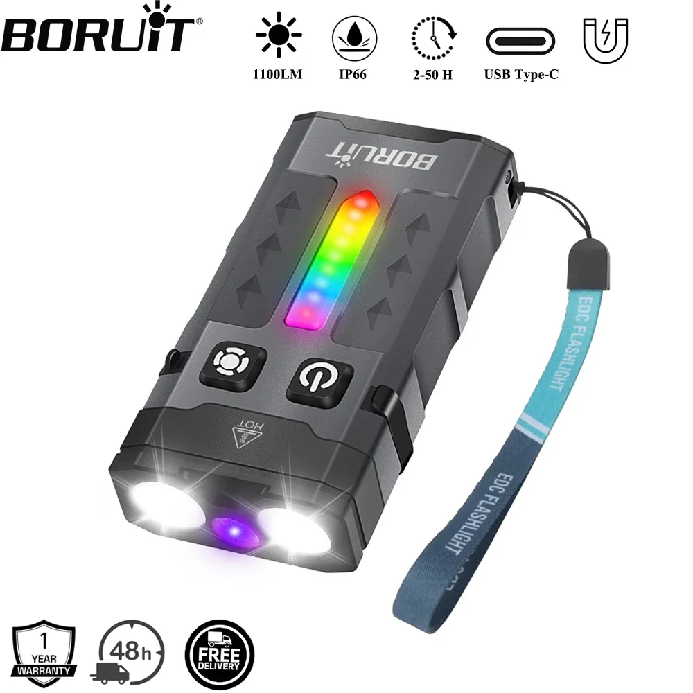 BORUiT EV20 1100LM EDC УФ-брел – обзор и цена Fishing Kit Compact