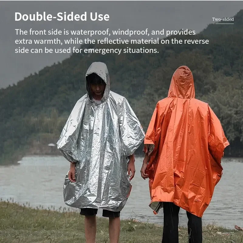 Алюминиевое покрытие, утепленн – обзор и цена Emergency Poncho Rain