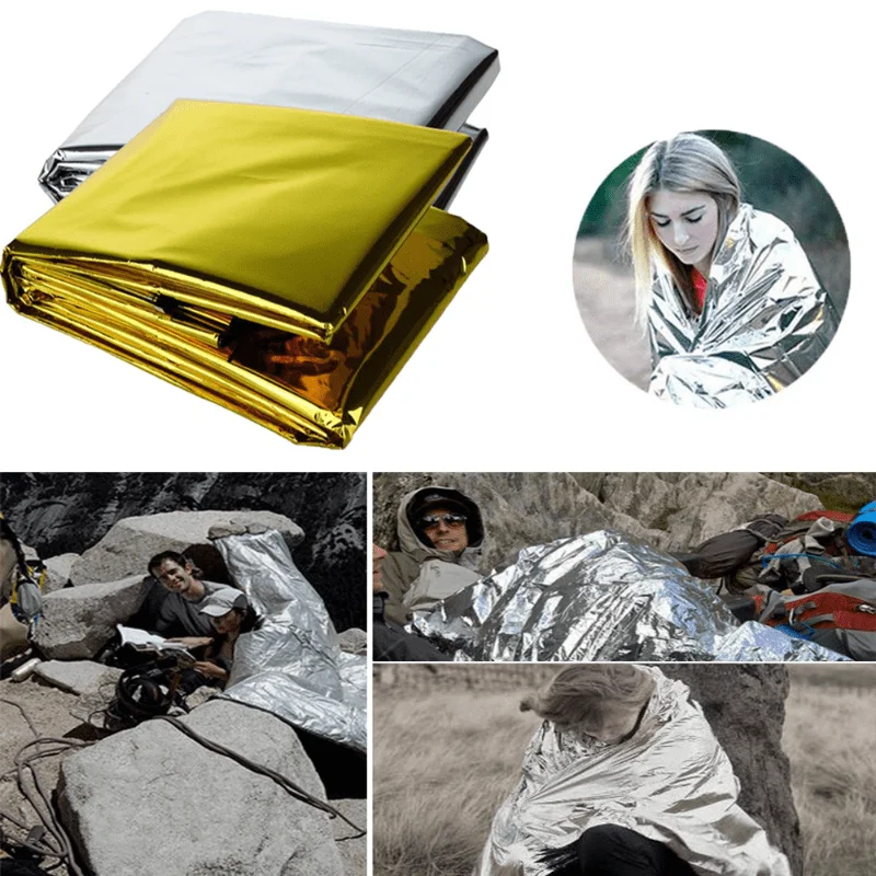1 шт., портативное одеяло для  – обзор и цена Survival Blanket Reflective