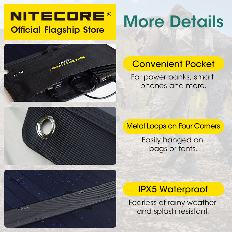 NITECORE FSP30 30 Вт Портативн – обзор и цена Solar Emergency Charger